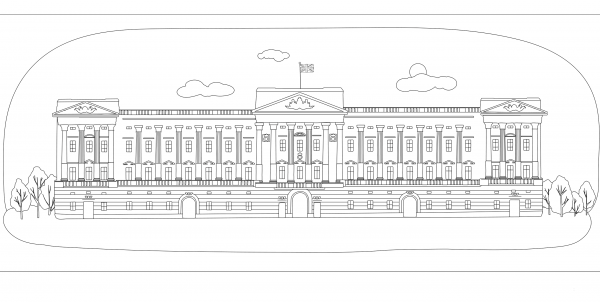 Buckingham Palace coloring page image