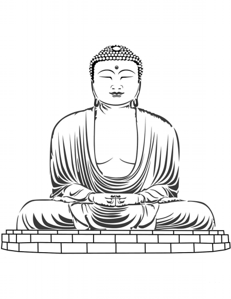 Buddha   coloring page image