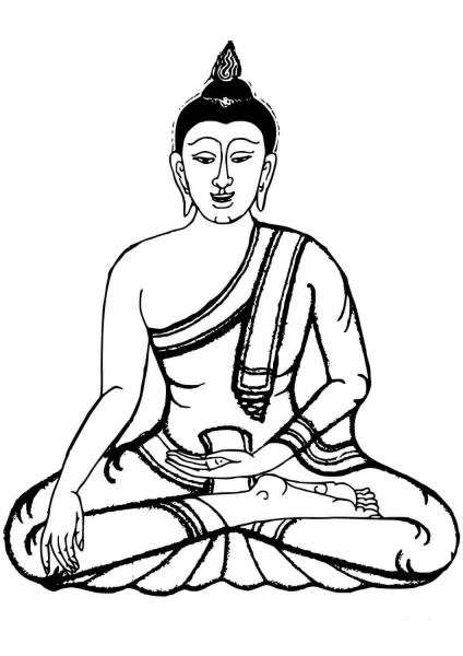 Buddha  coloring page image