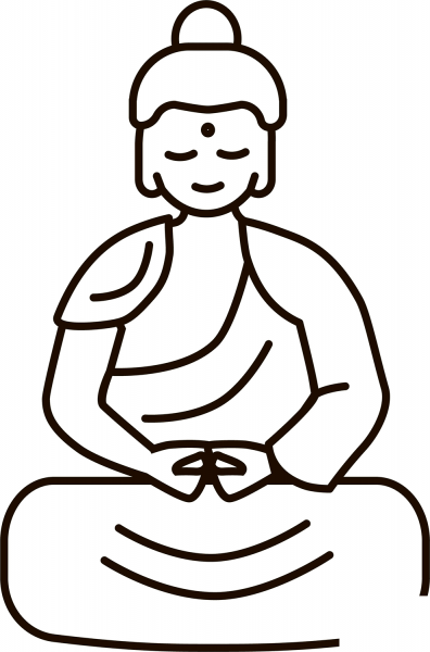 Buddha coloring page image