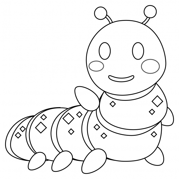 Bug coloring page image