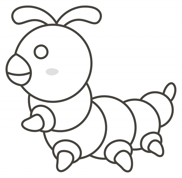 Bug coloring page image