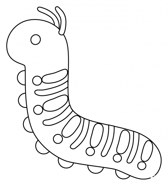 Bug Emoji coloring page image