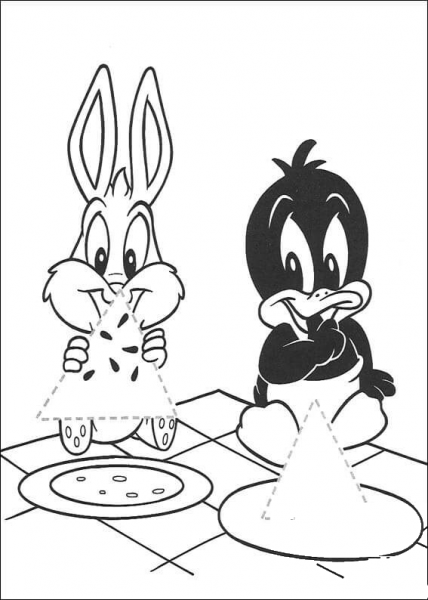 Bugs And Daffy C coloring page image