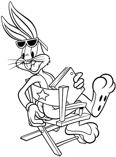 Bugs Bunny as a Film Director coloring page image