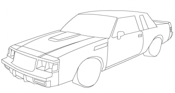 Buick Regal GNX coloring page image