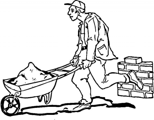 Builder  coloring page image