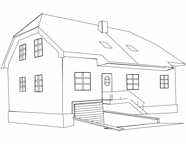 Building coloring page image