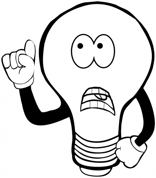 Bulb coloring page image