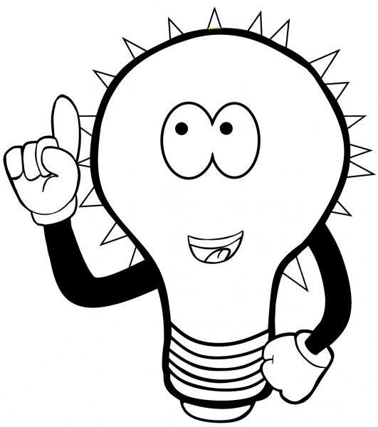 Bulb coloring page image