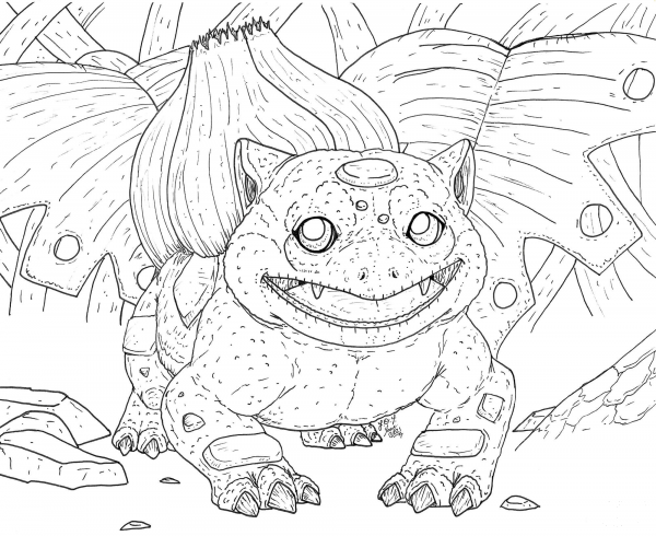 Bulbasaur coloring page image
