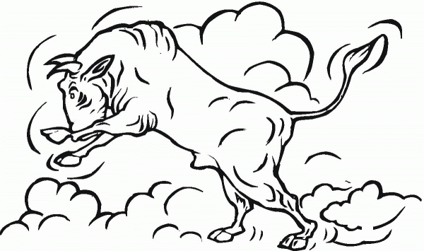 Bull 12 coloring page image