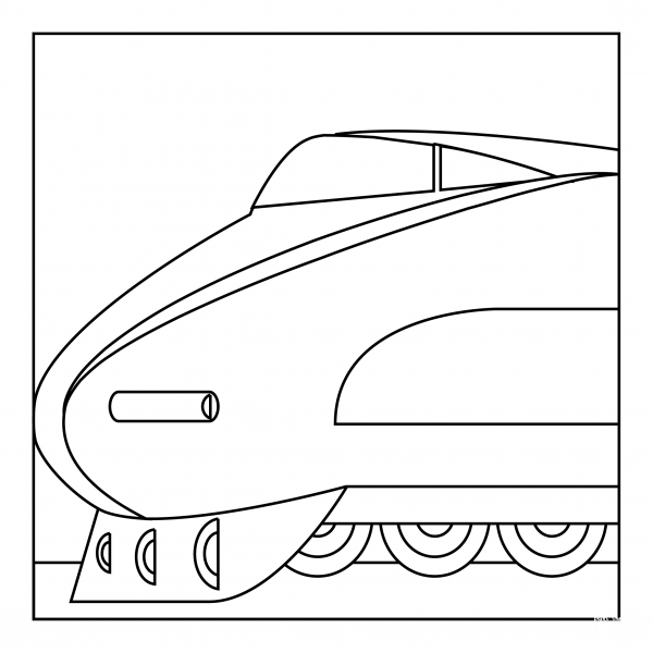 Bullet Train coloring page image