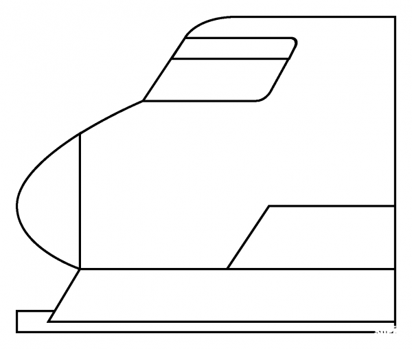 Bullet Train Emoji coloring page image