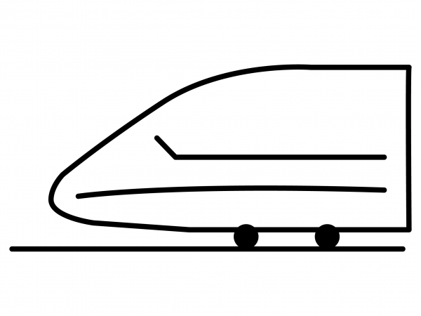 Bullet Train Emoji coloring page image