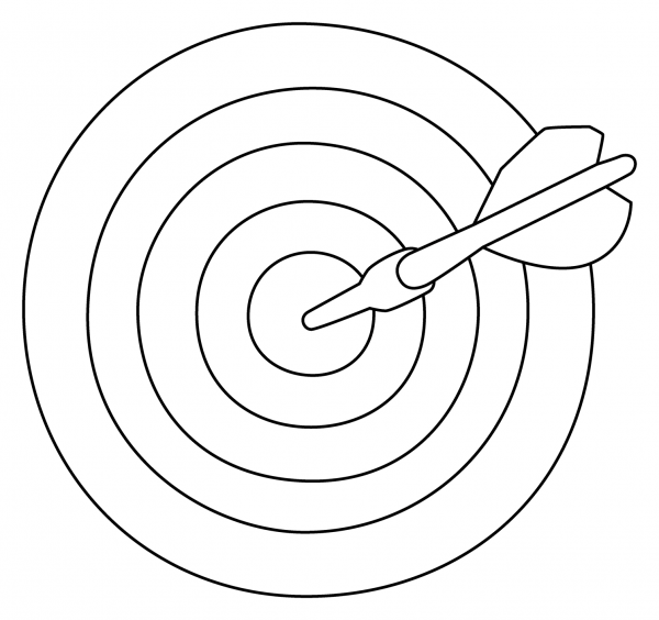 Bullseye Emoji coloring page image