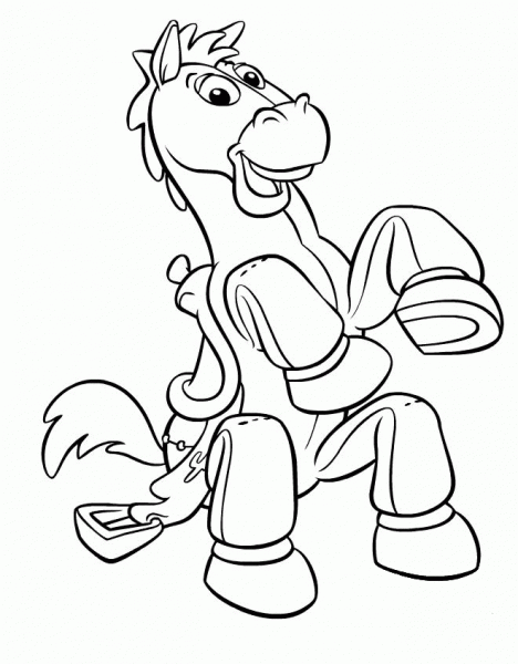 Bullseye horse coloring page image