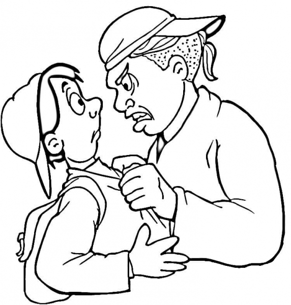Bullying  coloring page image
