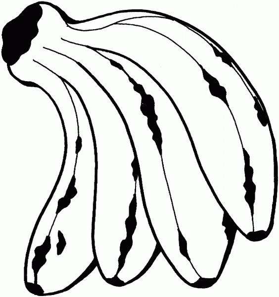 Bunch of Bananas coloring page image