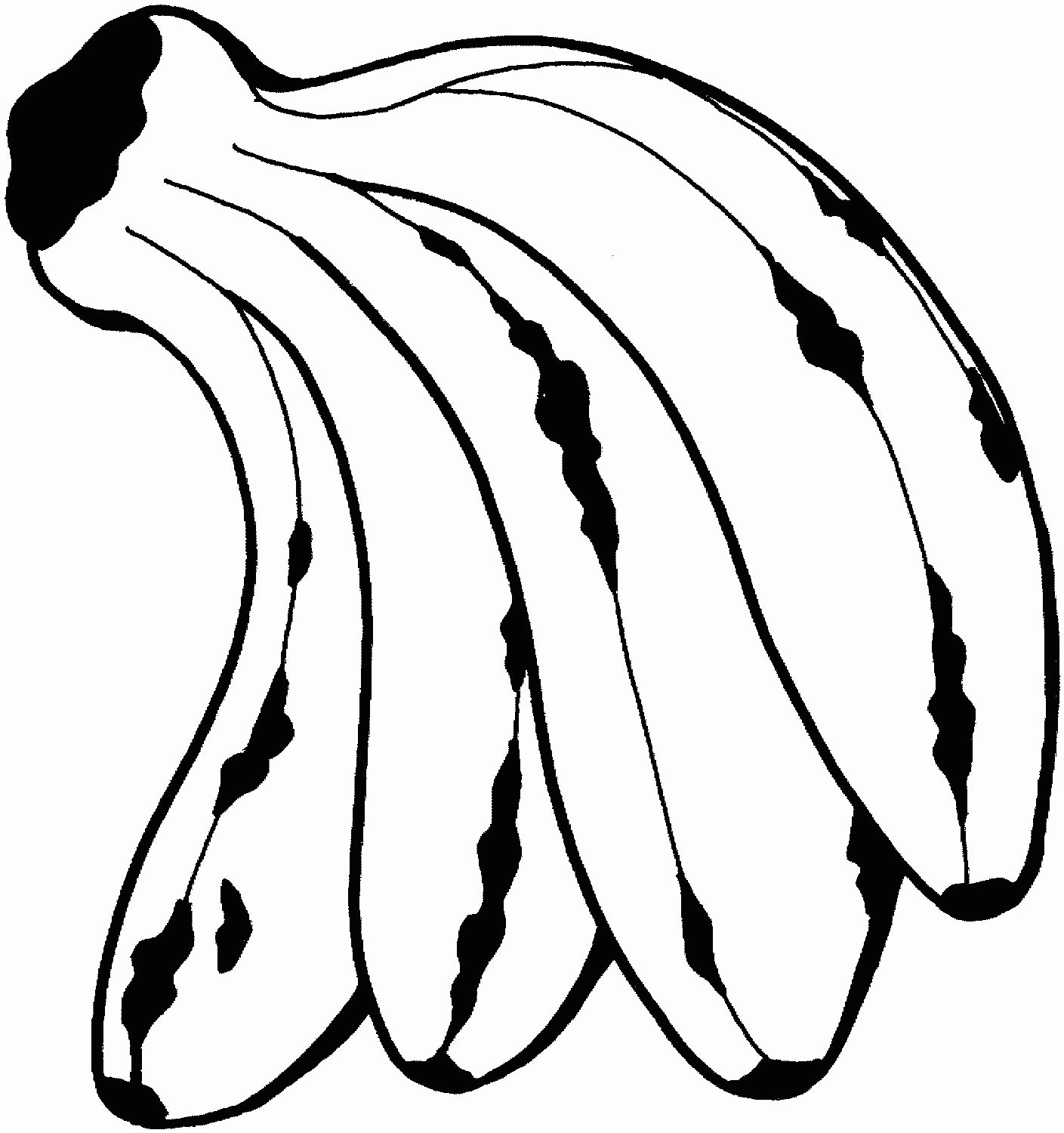 Bunch Of Bananas Coloring Page Colouringpages