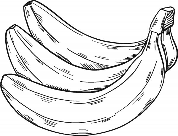 Bunch of bananas coloring page image