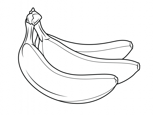 Bunch of Bananas coloring page image