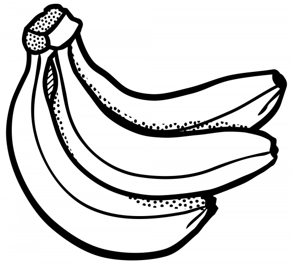 Bunch of Bananas coloring page image