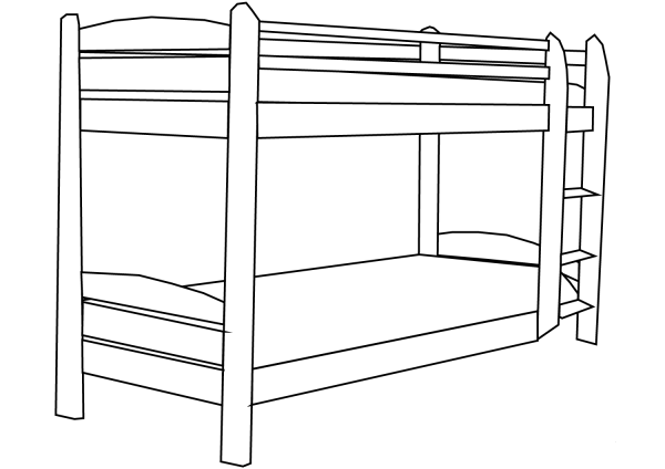 Bunk Bed coloring page image