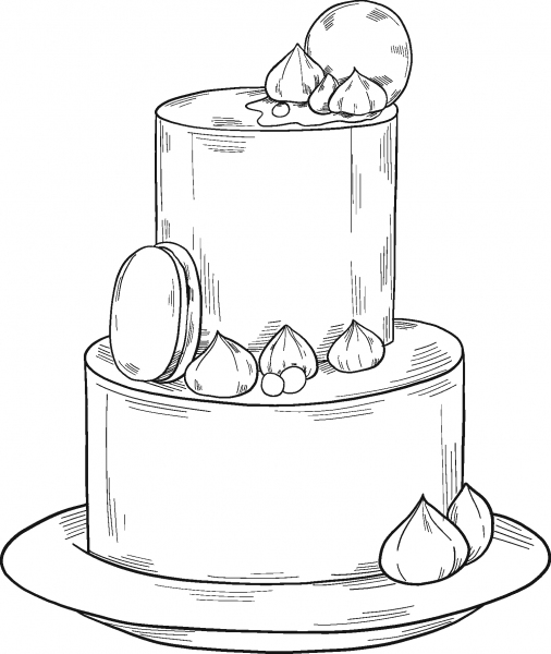 Bunk Cake coloring page image