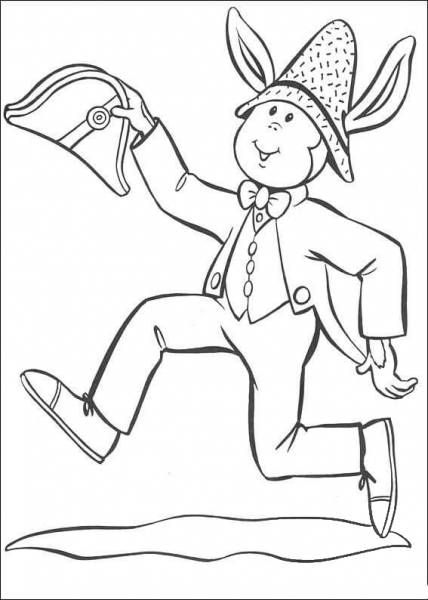 Bunkey brings a two-cornered hat  coloring page image