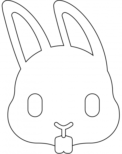 Bunny Emoji coloring page image