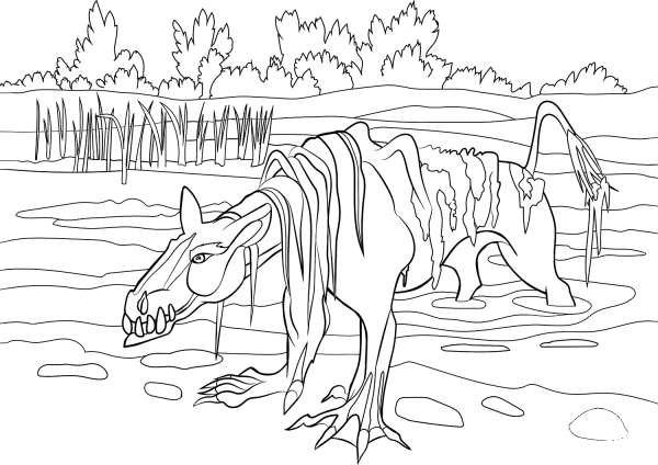 Bunyip coloring page image