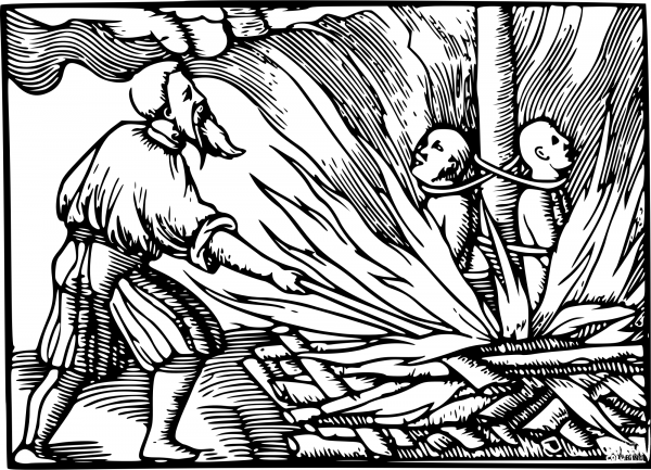 Burned at the Stake coloring page image