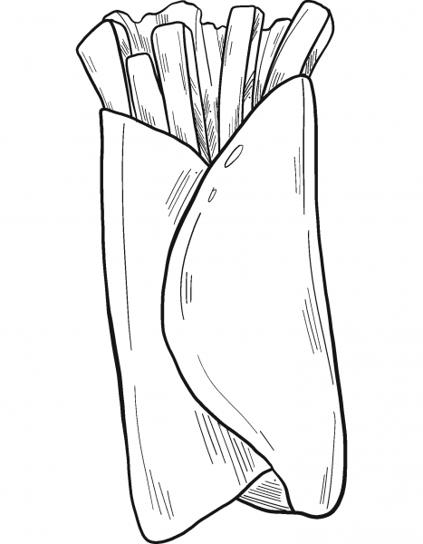 Burrito coloring page image