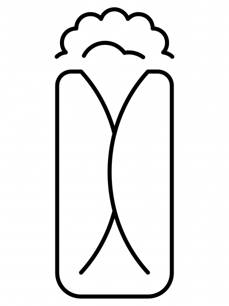 Burrito Emoji coloring page image