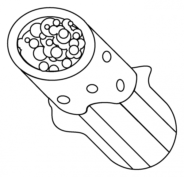 Burrito Emoji coloring page image