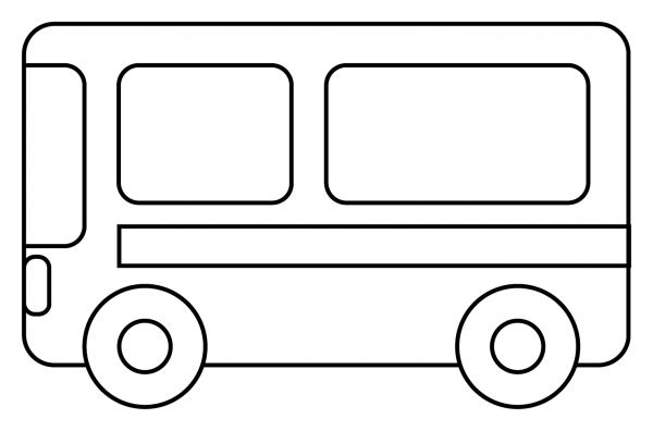 Bus Emoji coloring page image