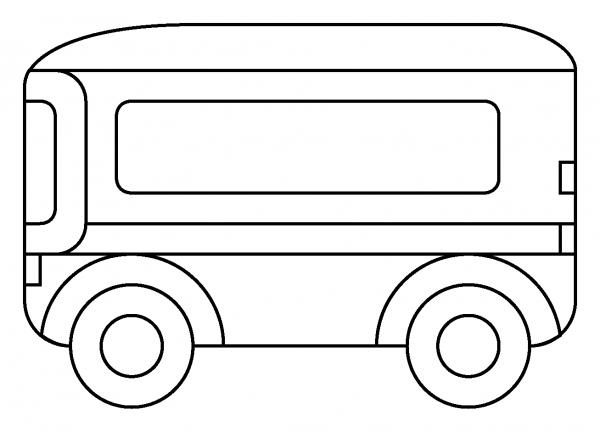 Bus Emoji coloring page image