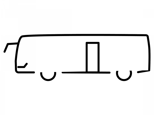 Bus Emoji coloring page image