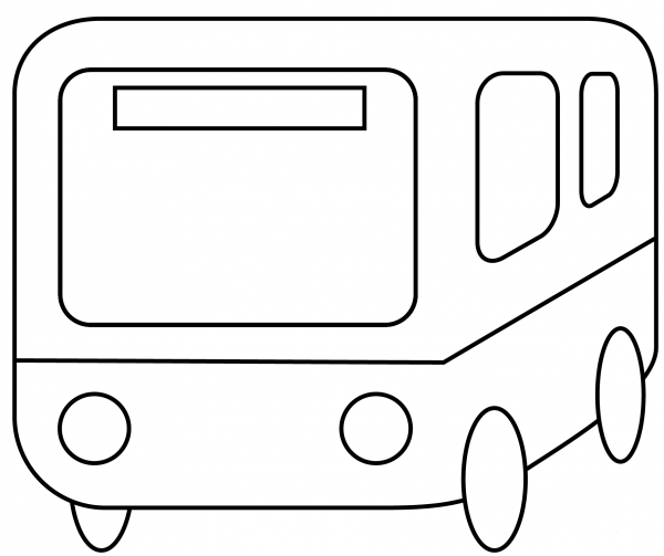 Bus Emoji coloring page image