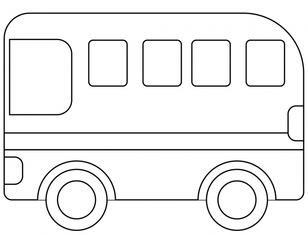Bus Emoji coloring page image