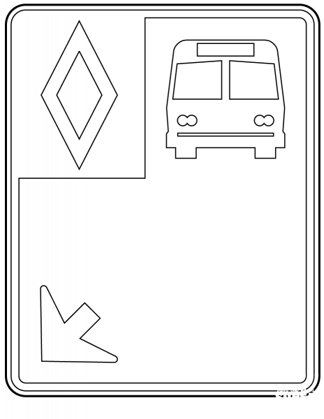 Bus Lane coloring page image