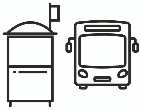 Bus Stop coloring page image