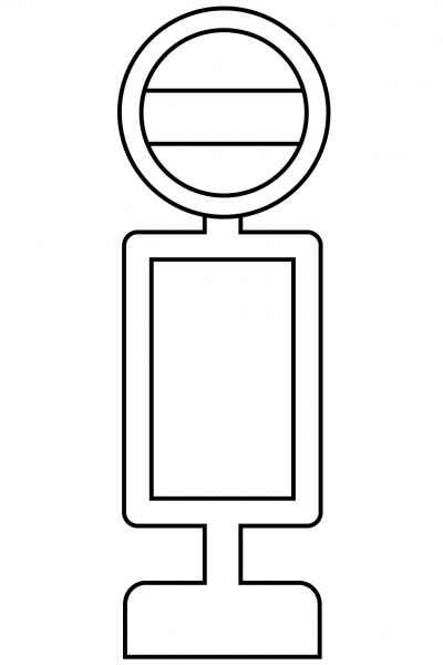 Bus Stop Emoji coloring page image