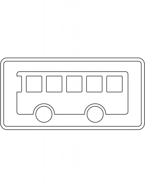“Bus Stop” Sign in Denmark coloring page image