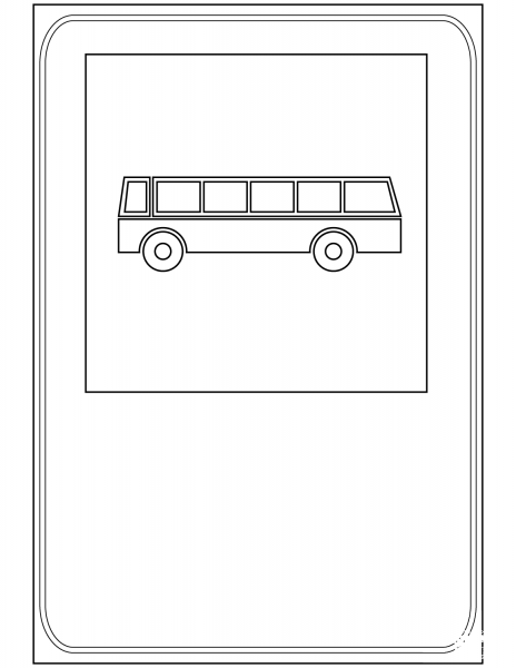“Bus Stop” Sign in Italy coloring page image