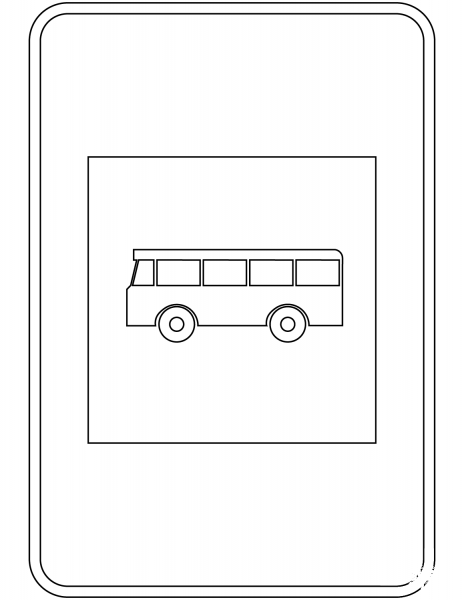 “Bus Stop” Sign in Portugal coloring page image