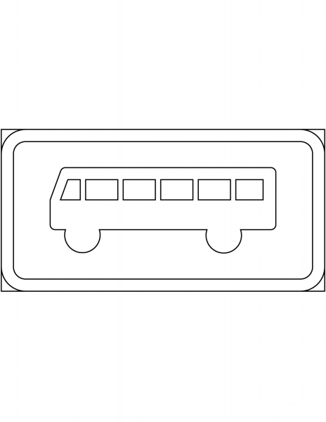 “Bus Stop” Sign in Sweden coloring page image