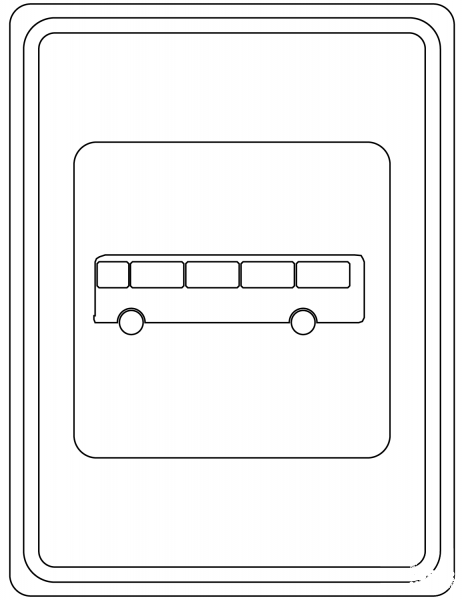 “Bus Stop” Sign in the Netherlands coloring page image