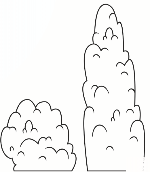 Bushes coloring page image
